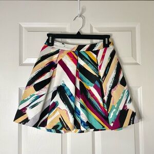 Pleated Skater Mini Skirt